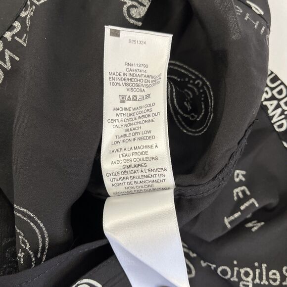 New Mens True Religion Short Sleeve AOP Resort Shirt Size XXL NWT Black Viscose - Picture 6 of 8